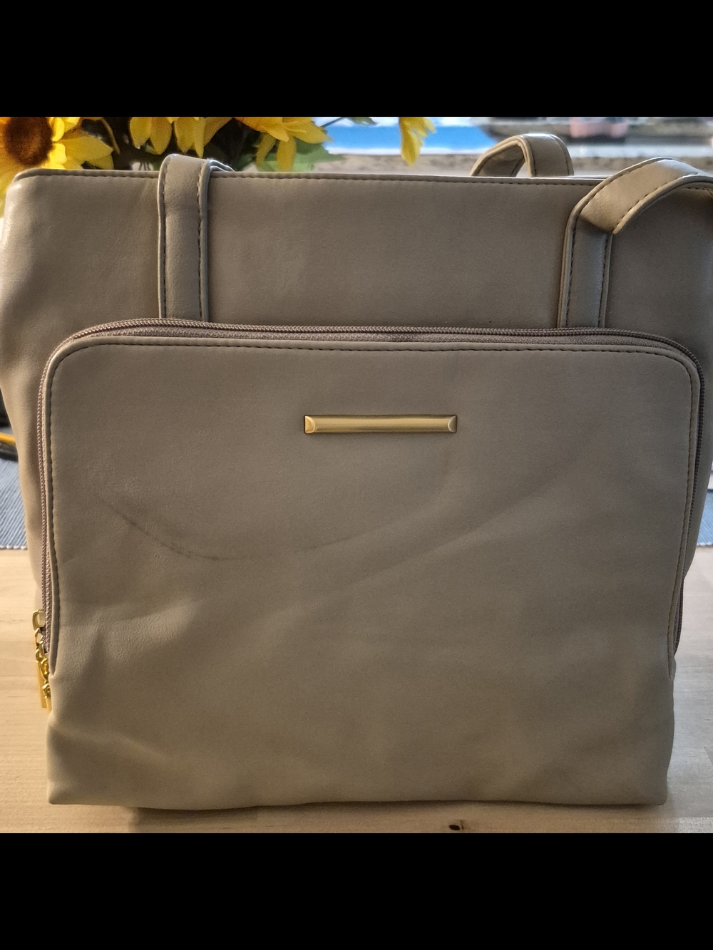 Worthington Taupe Women's Tote Bag with Front Pocket